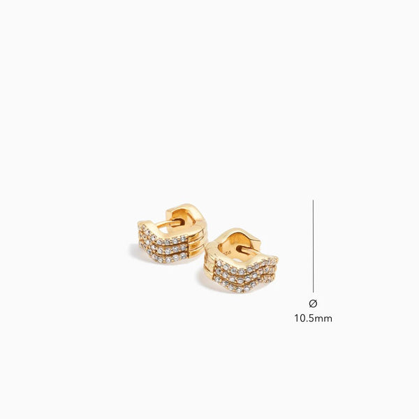 Trendjuwelier Bemelmans - Eline Rosina Zirconia Wavy Huggie