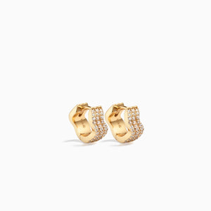 Trendjuwelier Bemelmans - Eline Rosina Zirconia Wavy Huggie