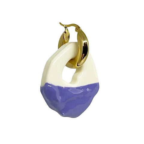 Trendjuwelier Bemelmans - Felt Atelier Abe Rubberized Lilac Gold Earring