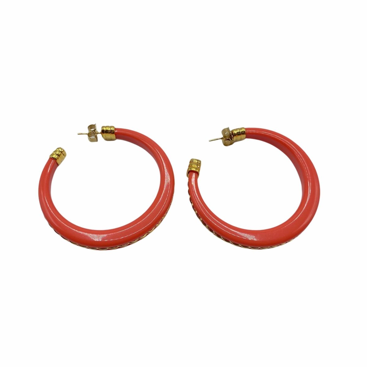 Gas Bijoux Caftan Torsade Coral Hoop Earrings Goud | Trendjuwelier Bemelmans.