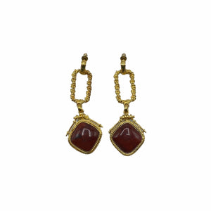 Gas Bijoux Sienne Earrings Bordeaux Goud | Trendjuwelier Bemelmans.