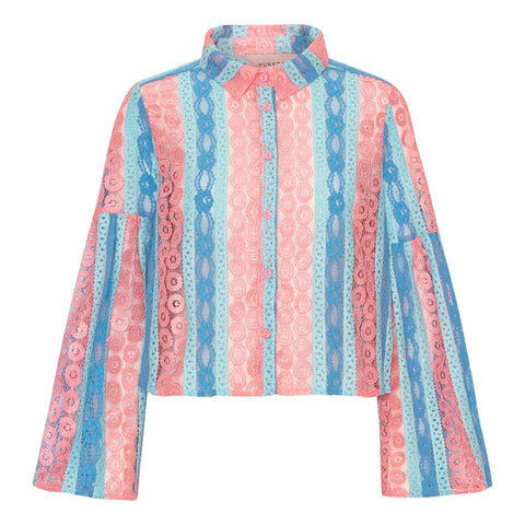 Trendjuwelier Bemelmans - Hunkon Yvonne Shirt Pink And Blue