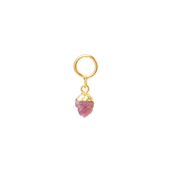Trendjuwelier Bemelmans - I Am Jai Dipped In Gold Rough Stone Charm Red