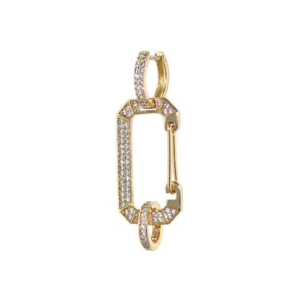 Juli Dans Jewels Bonne Oorbel Witte Steentjes Goud | Trendjuwelier Bemelmans.