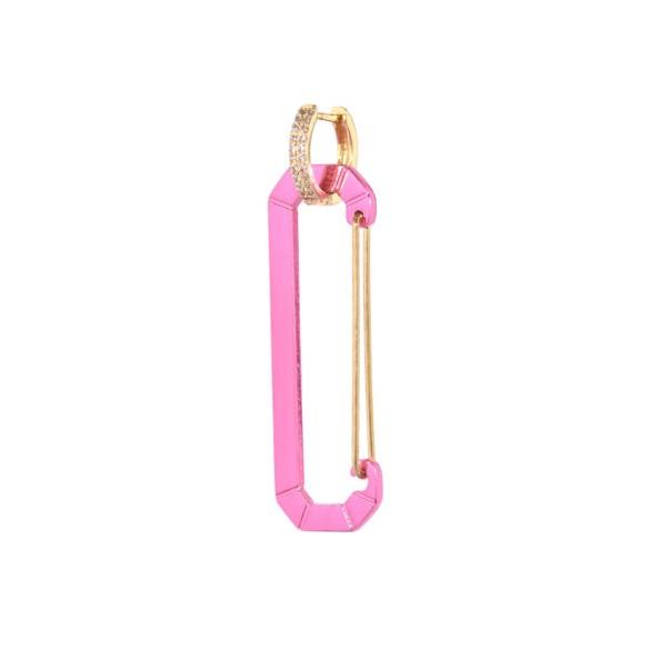 Juli Dans Jewels Lange Bonne Oorbel Metallic Roze Goud | Trendjuwelier Bemelmans.
