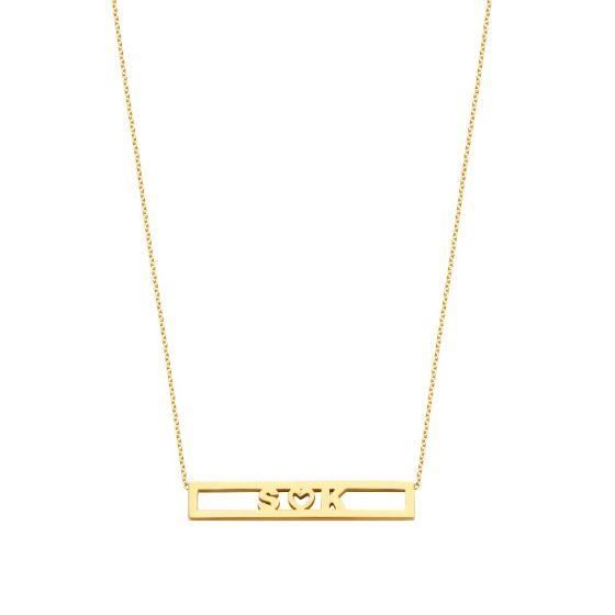 Just Franky Love Bar Necklace 3 Letters | Trendjuwelier Bemelmans.