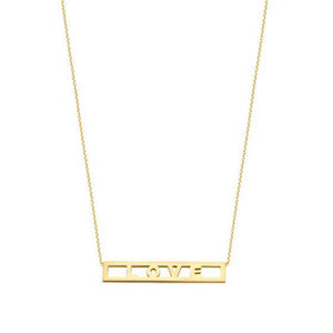 Just Franky Love Bar Necklace 4 Letters | Trendjuwelier Bemelmans.