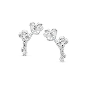 Trendjuwelier Bemelmans - Just Franky Treasure Key Diamond Earring Single Piece