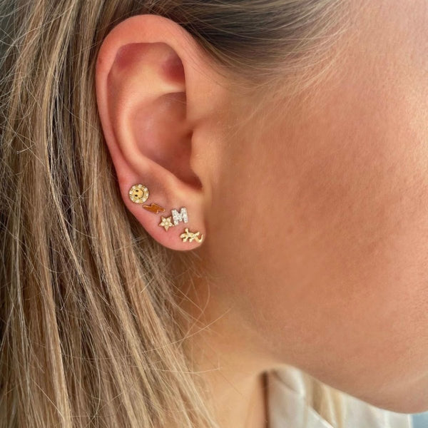 Trendjuwelier Bemelmans - Just Franky Treasure Letter Diamond Earring Single Piece