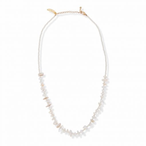 Trendjuwelier Bemelmans - Le Veer Jewelry Beachy Chip Necklace Beige Gold