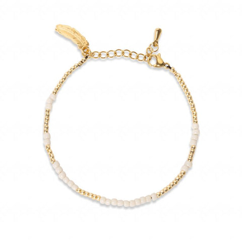 Trendjuwelier Bemelmans - Le Veer Jewelry Beige Anna Bracelet Gold
