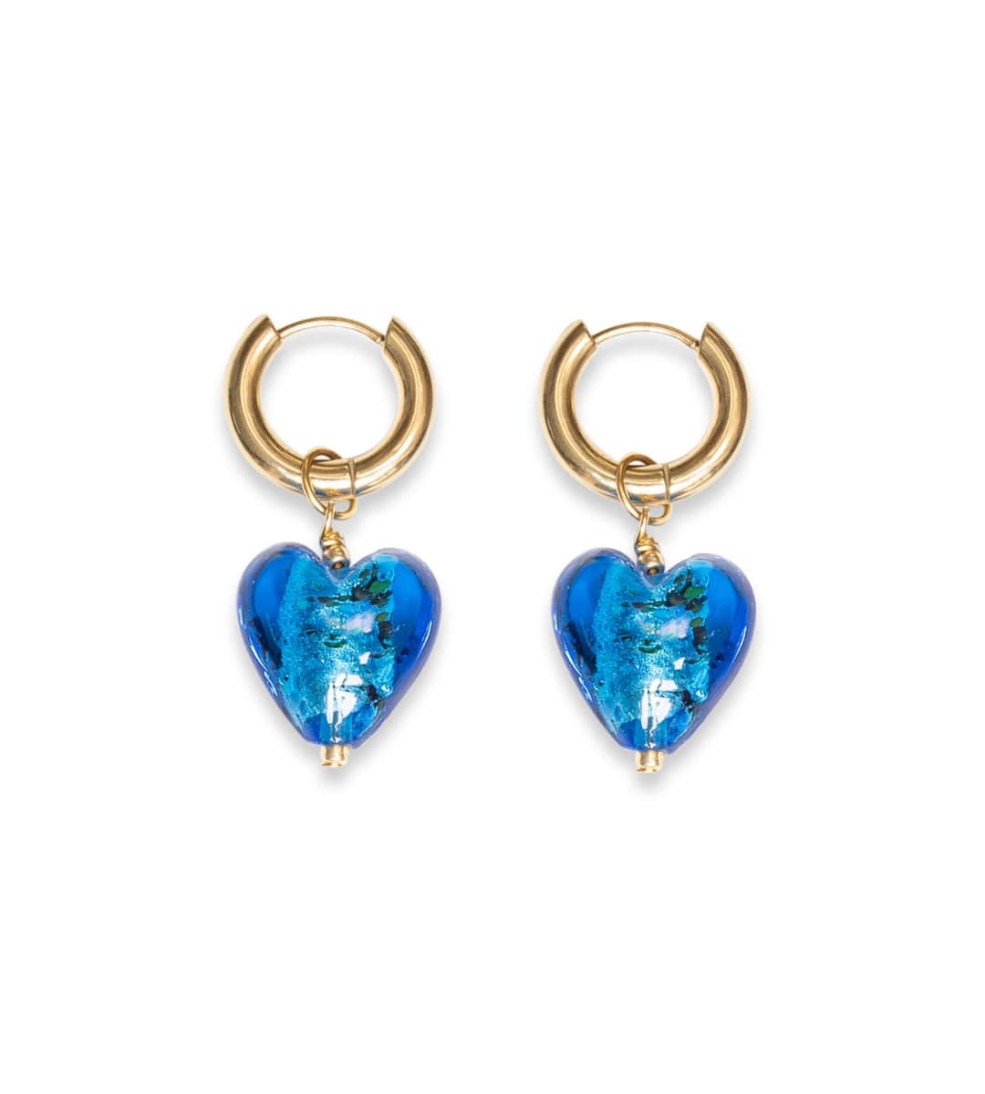 Trendjuwelier Bemelmans - Le Veer Jewelry Blue heart earring