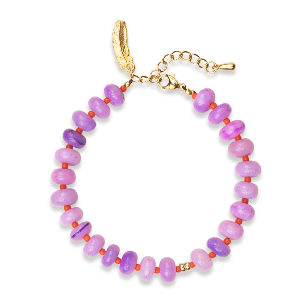 Trendjuwelier Bemelmans - Le Veer Jewelry Lila Opal Bracelet Goud