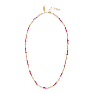 Trendjuwelier Bemelmans - Le Veer Jewelry Longing For You Pink Necklace Goud