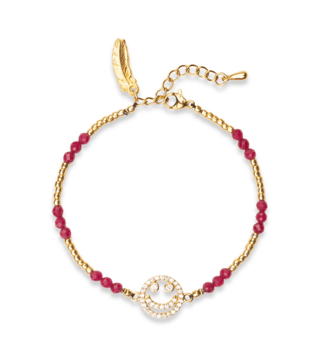 Trendjuwelier Bemelmans - Le Veer Jewelry Make Me Smile Bracelet Pink Gold
