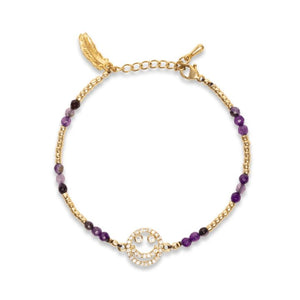 Trendjuwelier Bemelmans - Le Veer Jewelry Make Me Smile Bracelet Purple Gold