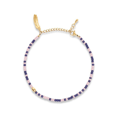 Trendjuwelier Bemelmans - Le Veer Jewelry Stella Bracelet Dark Bleu Gold