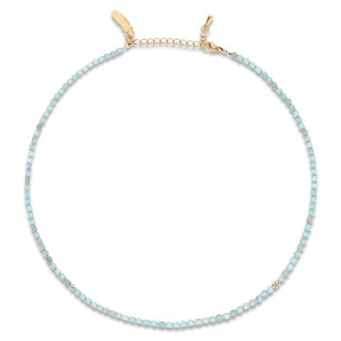 Trendjuwelier Bemelmans - Le Veer Jewelry Turquoise Wave Necklace Gold