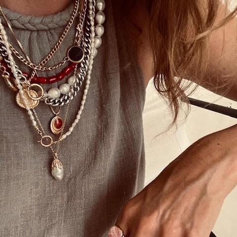 Mimi Et Toi Chaleur Necklace Zilver Goud | Trendjuwelier Bemelmans.