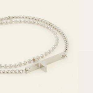 Trendjuwelier Bemelmans - My Jewellery Bold Spirit Dubbele Armband Met Kruis Zilver