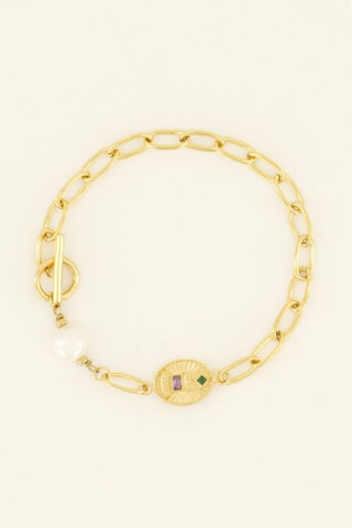 Trendjuwelier Bemelmans - My Jewellery Casa Fiore Armband Met Ciao Bella Bedel Goud a7