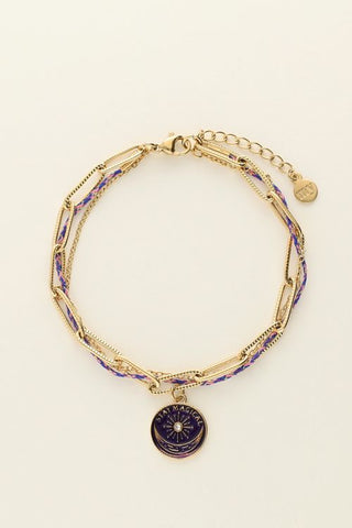 Trendjuwelier Bemelmans - My Jewellery Mystic armband stay magical met blauwe bedel a2