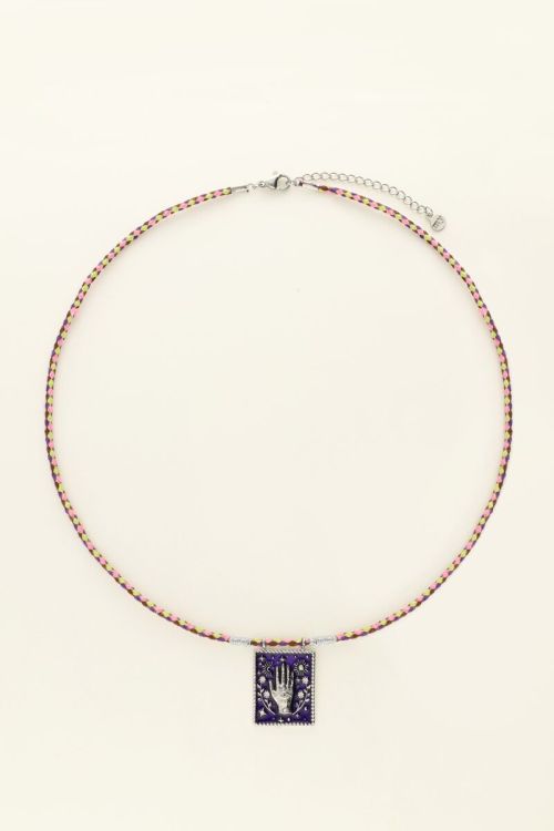 Trendjuwelier Bemelmans - My Jewellery Mystic Ketting Met Paarse Bedel Zilver k16