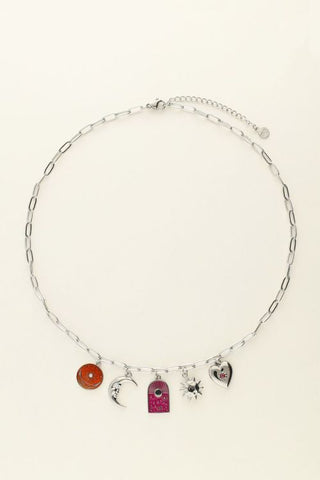 Trendjuwelier Bemelmans - My Jewellery Mystic Ketting Met Verschillende Bedels Zilver k2