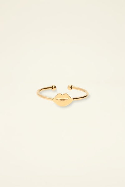 Trendjuwelier Bemelmans - My Jewellery Ring Met Lippen Goud r7