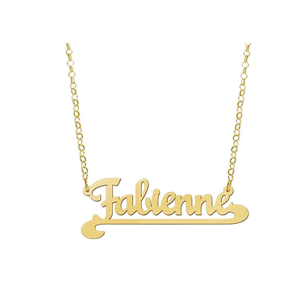 Trendjuwelier Bemelmans - Naamketting Model Fabienne Goldplated