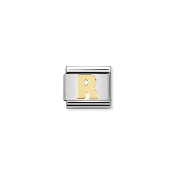 Nomination Verwisselbare Classic Link Letters in 18krt goud | Trendjuwelier Bemelmans.