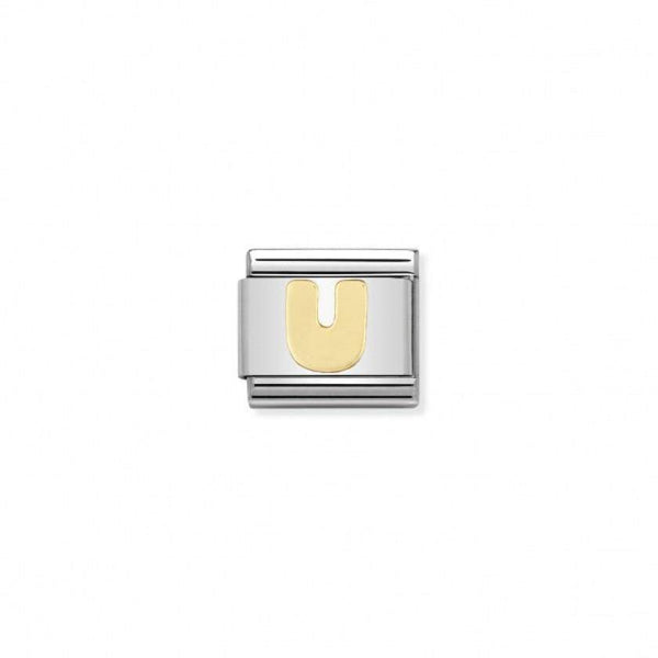 Nomination Verwisselbare Classic Link Letters in 18krt goud | Trendjuwelier Bemelmans.