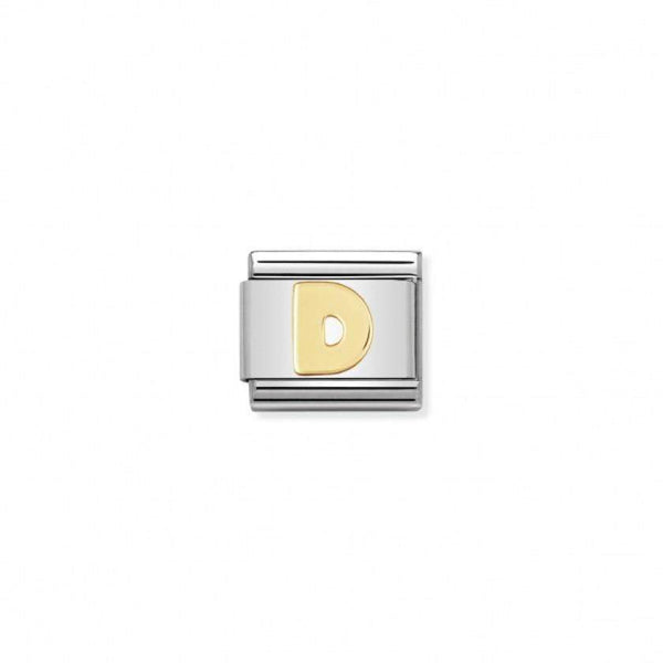 Nomination Verwisselbare Classic Link Letters in 18krt goud | Trendjuwelier Bemelmans.