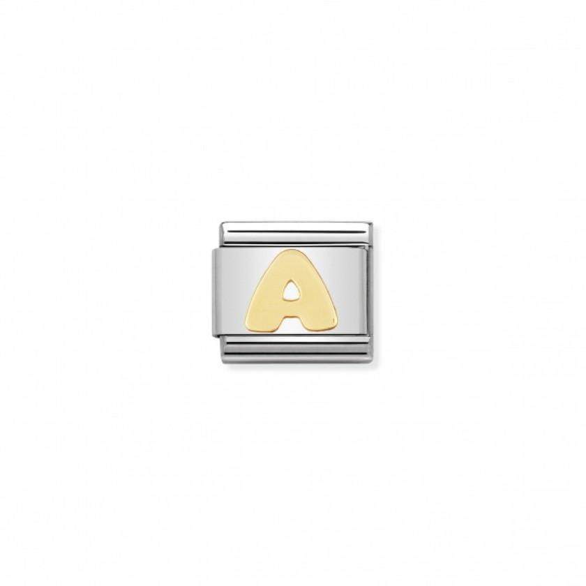 Nomination Verwisselbare Classic Link Letters in 18krt goud | Trendjuwelier Bemelmans.