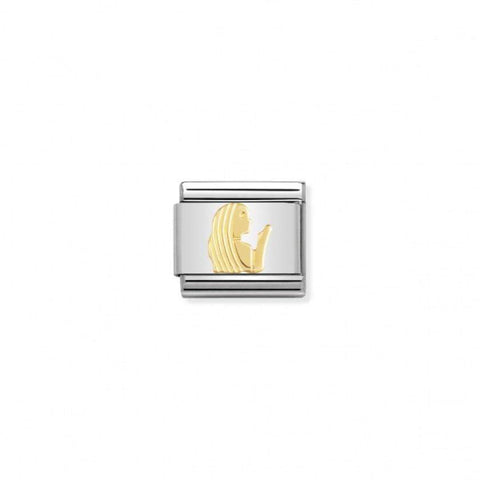 Nomination Verwisselbare Classic Link Sterrenbeeld Maagd in 18krt goud | Trendjuwelier Bemelmans.