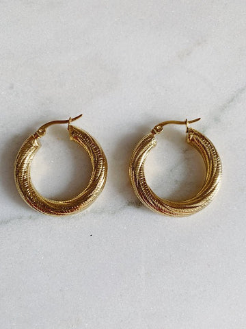 Trendjuwelier Bemelmans - Rocky Rosa Robe Hoops - Gold