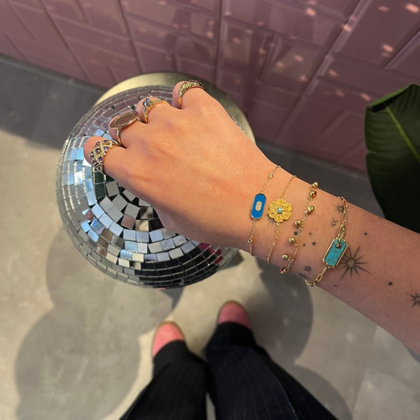 Trendjuwelier Bemelmans - Zag Bijoux #26 Rainbow Dots Armband Goud