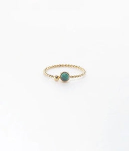 Trendjuwelier Bemelmans - Zag Bijoux Spoutnik Ring Turquoise Goud r19